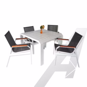 arquiteto dos moveis area externa gourmet conjunto mesa e cadeiras dubai tela sling pintura eletrostatica capa 1
